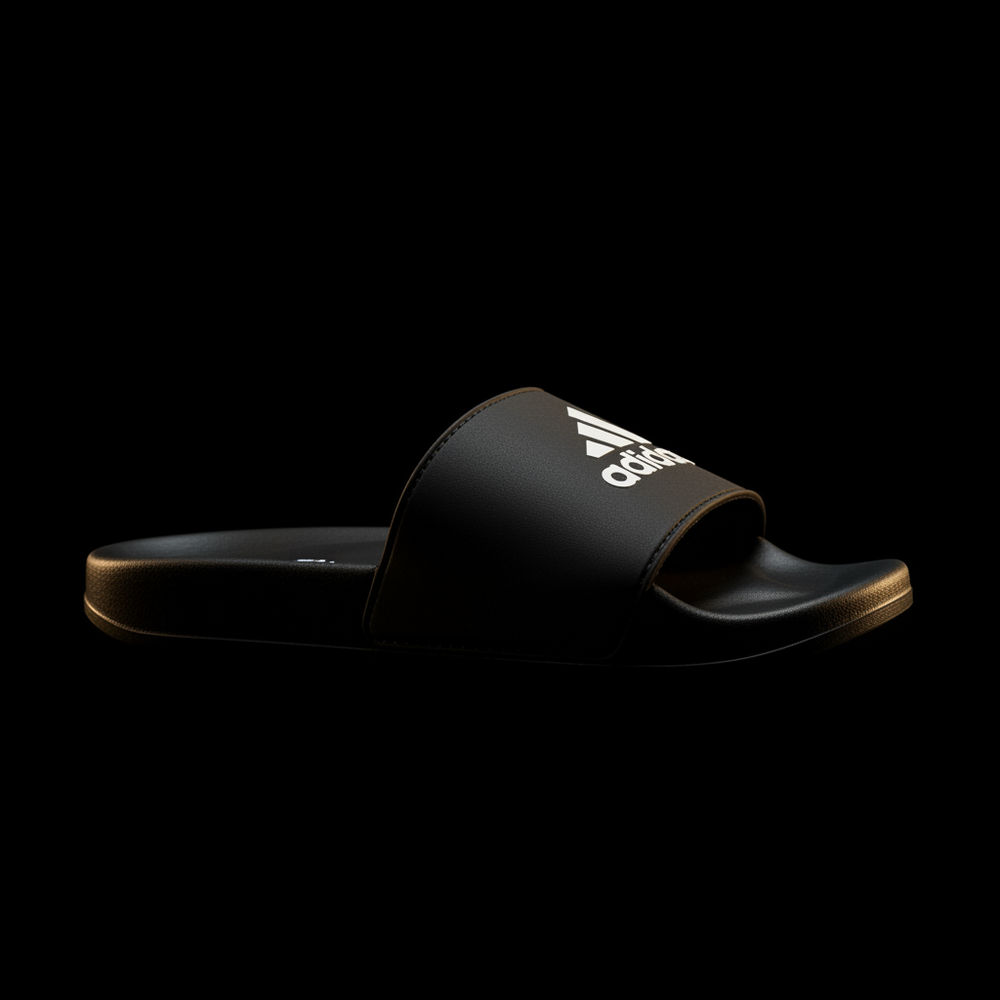 Bold Stripe Comfort Slides – Dark