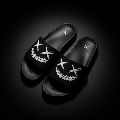 Dark Smile Graphic Street Slides